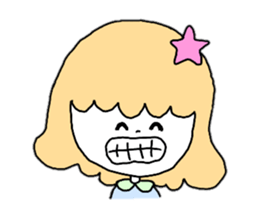 Woman of various facial expressions sticker #12711239