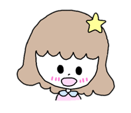 Woman of various facial expressions sticker #12711244