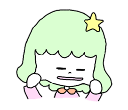 Woman of various facial expressions sticker #12711245