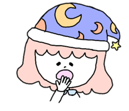 Woman of various facial expressions sticker #12711247