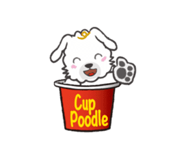 Cup Poodles (flip animation) sticker #12712766