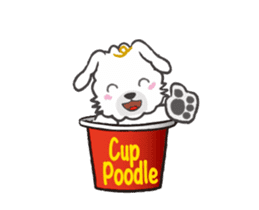 Cup Poodles (flip animation) sticker #12712766