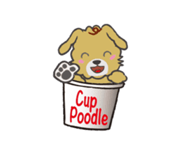Cup Poodles (flip animation) sticker #12712767