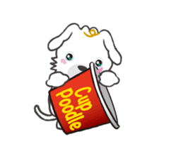 Cup Poodles (flip animation) sticker #12712768