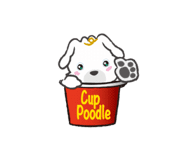 Cup Poodles (flip animation) sticker #12712774