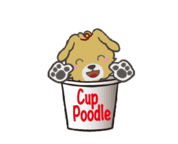 Cup Poodles (flip animation) sticker #12712775