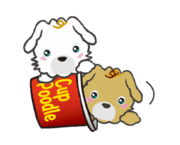 Cup Poodles (flip animation) sticker #12712776