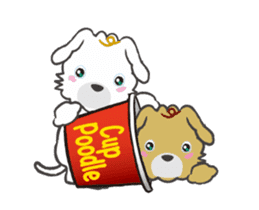 Cup Poodles (flip animation) sticker #12712783