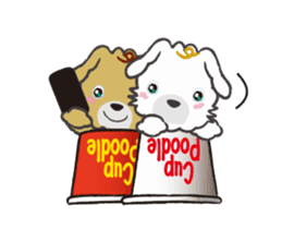 Cup Poodles (flip animation) sticker #12712786