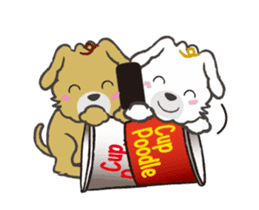 Cup Poodles (flip animation) sticker #12712787
