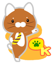 Cat a tie sticker #12712953