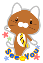 Cat a tie sticker #12712956