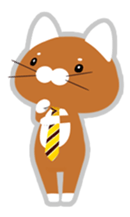 Cat a tie sticker #12712959