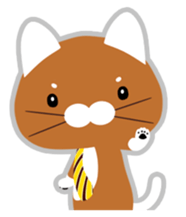Cat a tie sticker #12712962