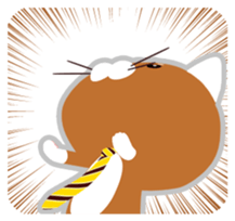 Cat a tie sticker #12712963