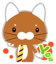 Cat a tie sticker #12712967