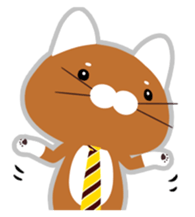 Cat a tie sticker #12712968