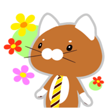 Cat a tie sticker #12712972