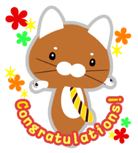 Cat a tie sticker #12712973