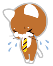 Cat a tie sticker #12712974