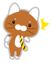 Cat a tie sticker #12712977