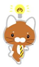 Cat a tie sticker #12712985