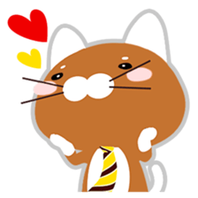 Cat a tie sticker #12712988