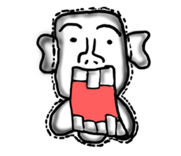 Annoying guy seems squid. sticker #12714553