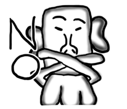 Annoying guy seems squid. sticker #12714559