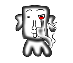 Annoying guy seems squid. sticker #12714578