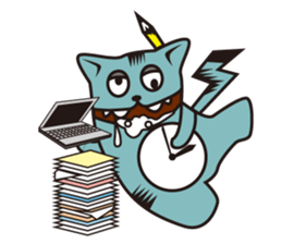 Big mouth Ethan Cat sticker #12714832