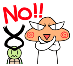 Plump Fukuyoka and cat and tortoise sticker #12715607