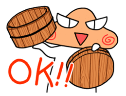 Plump Fukuyoka and cat and tortoise sticker #12715608