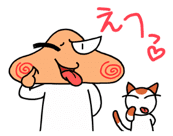 Plump Fukuyoka and cat and tortoise sticker #12715613