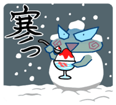 Plump Fukuyoka and cat and tortoise sticker #12715619