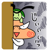 Plump Fukuyoka and cat and tortoise sticker #12715635