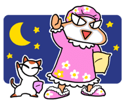 Plump Fukuyoka and cat and tortoise sticker #12715641