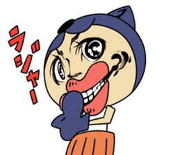 old man of the costume cat and egg sticker #12716190