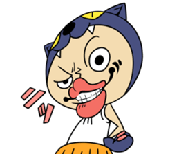 old man of the costume cat and egg sticker #12716191