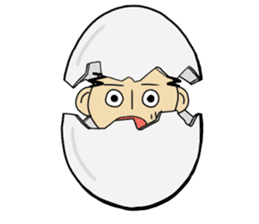 old man of the costume cat and egg sticker #12716211