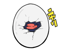 old man of the costume cat and egg sticker #12716215