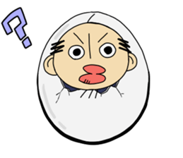 old man of the costume cat and egg sticker #12716219