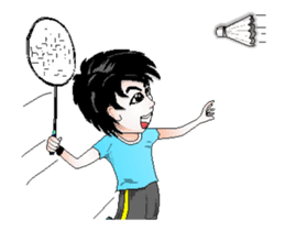 badminton team V2 Anime-Eng sticker #12717204