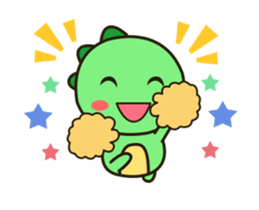 Kawaii Dino animated sticker #12717297