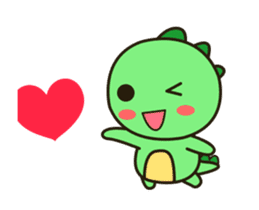 Kawaii Dino animated sticker #12717305