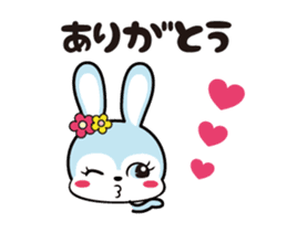 Rabbit retro animation Love version sticker #12717691