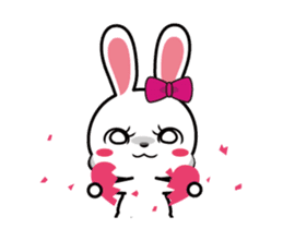 Rabbit retro animation Love version sticker #12717700