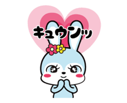 Rabbit retro animation Love version sticker #12717702