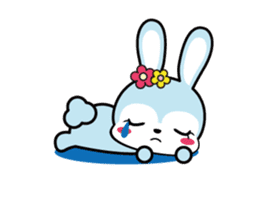 Rabbit retro animation Love version sticker #12717703