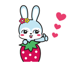 Rabbit retro animation Love version sticker #12717705